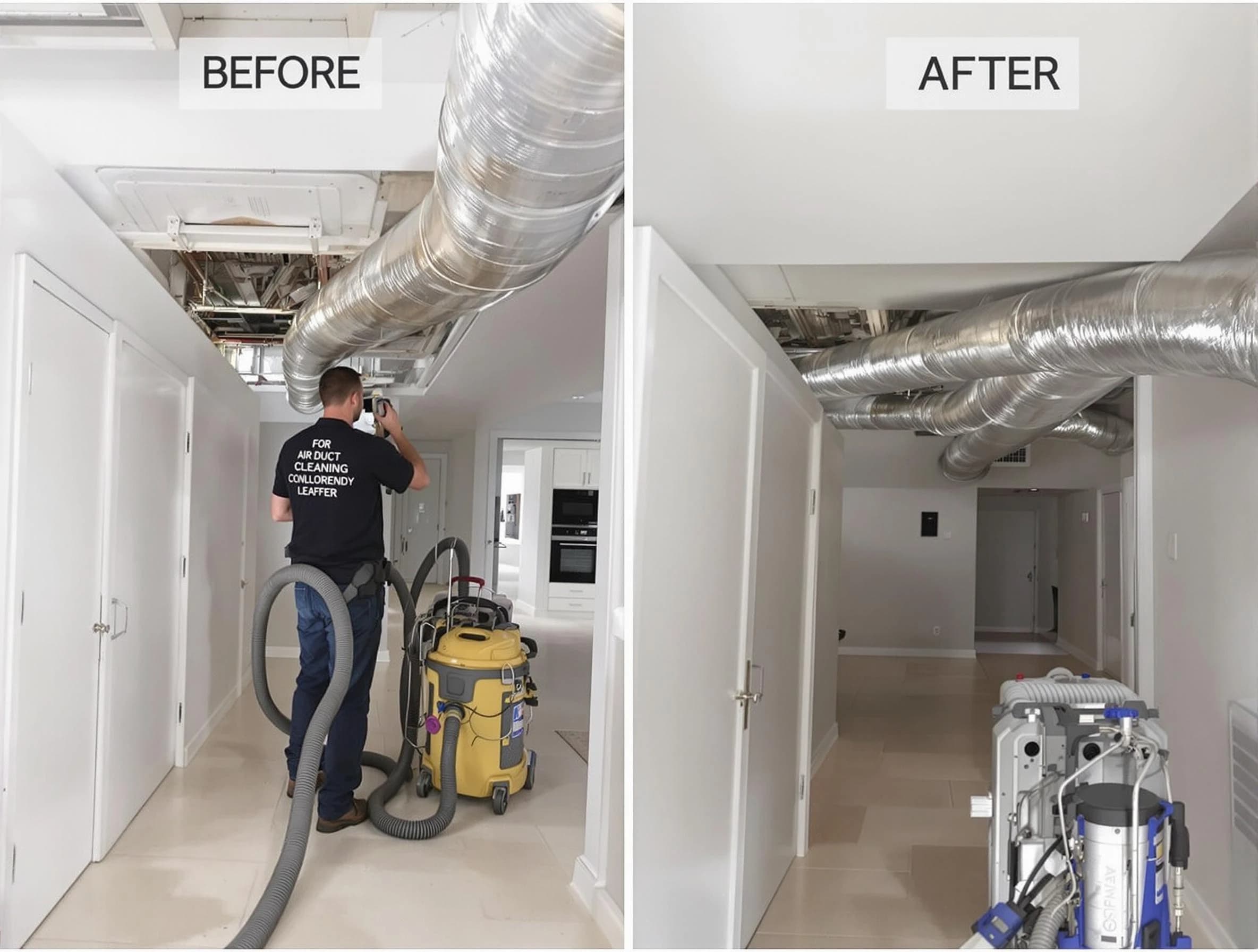 Dedham Air Duct Cleaning professional performing thorough air duct cleaning in Dedham