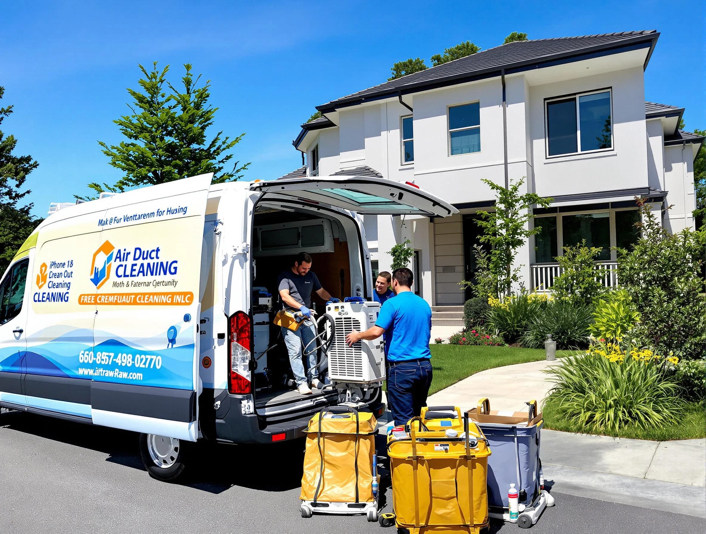 Dedham Air Duct Cleaning technician performing professional air duct cleaning in Dedham