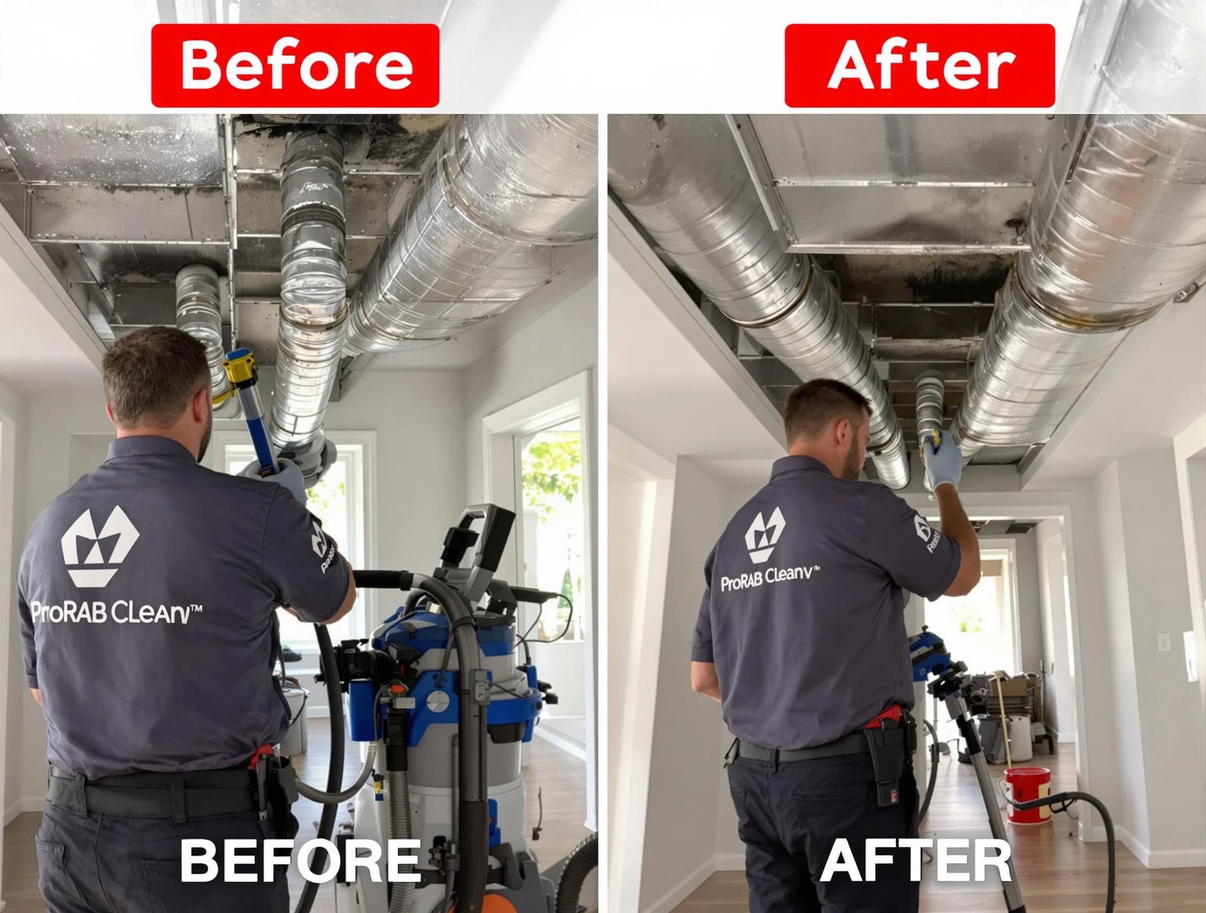 Dedham Air Duct Cleaning expert performing thorough residential duct cleaning in a Dedham home