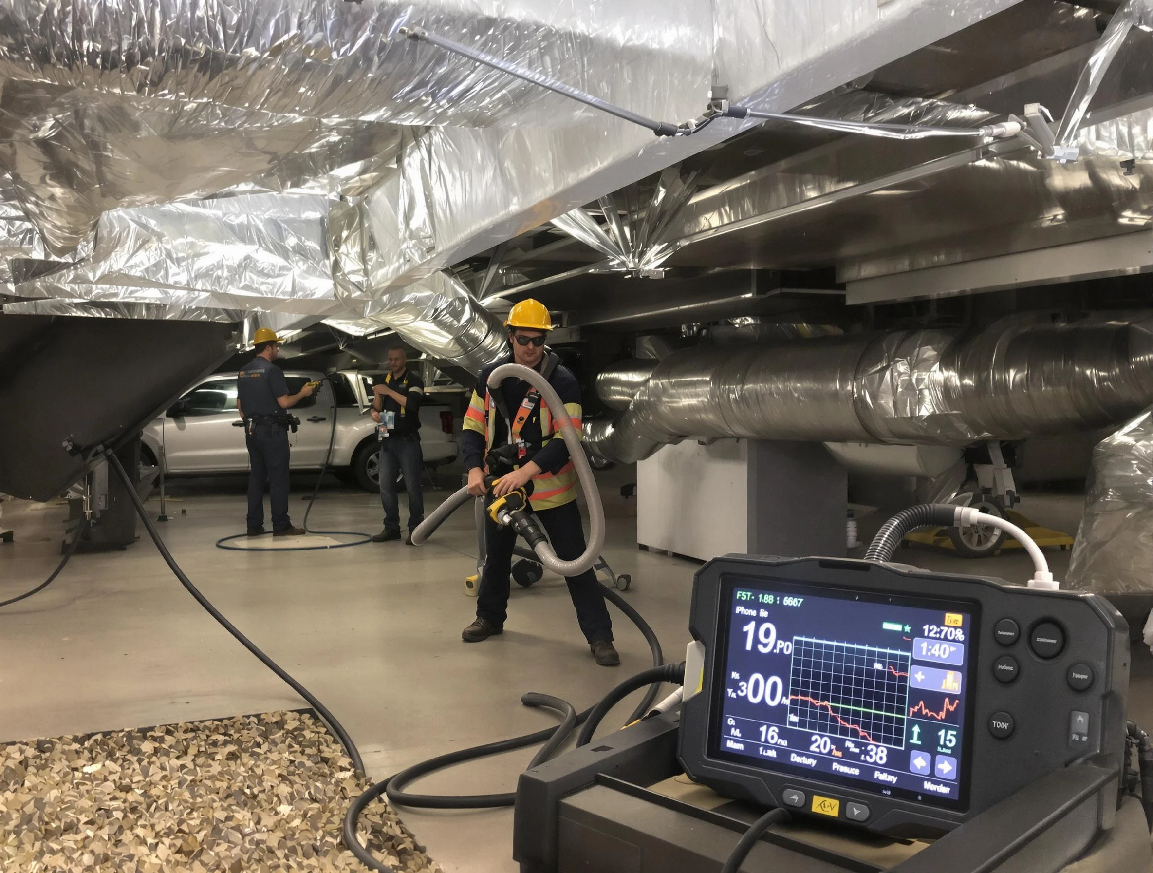 Professional negative pressure duct cleaning by Dedham Air Duct Cleaning in Dedham